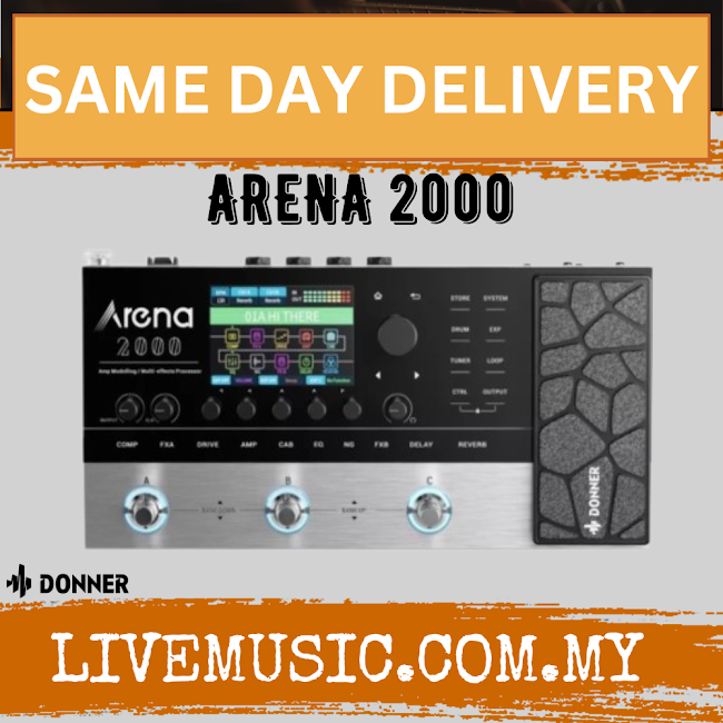 Donner Arena 2000 MultiEffect Guitar Pedal AMP Modeling Multiple