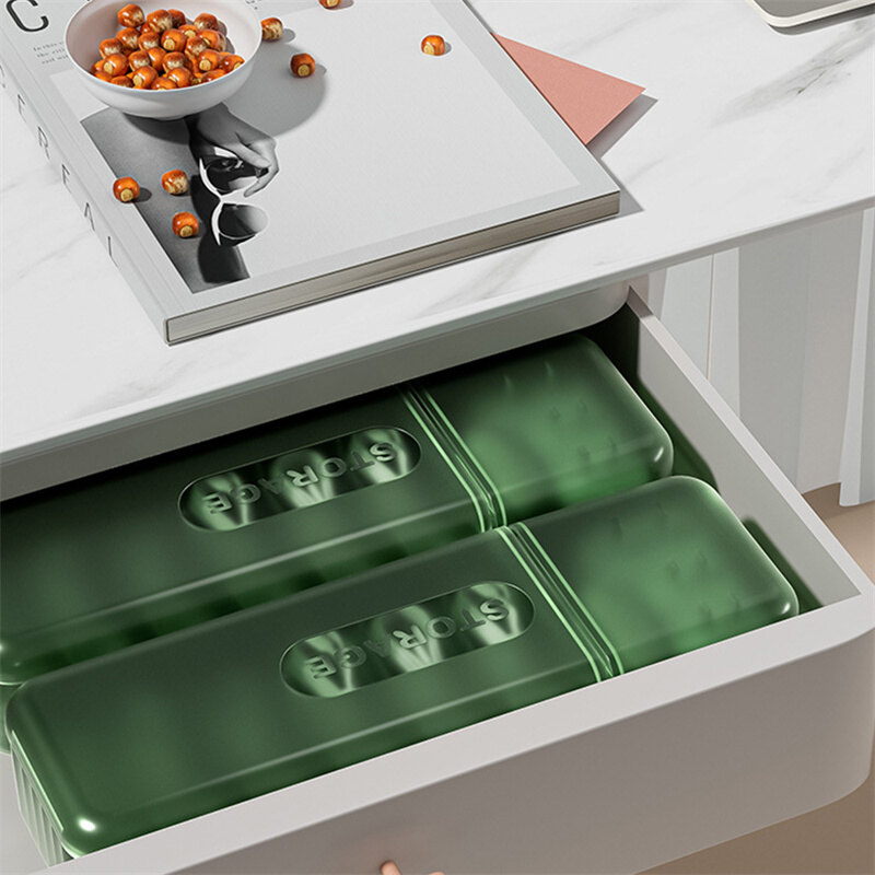 Data Cable Storage Box Cable Charger Organizer with 7 Compartments Container Case Electronic Accessories for Desk Drawer Cord Storage Organizer