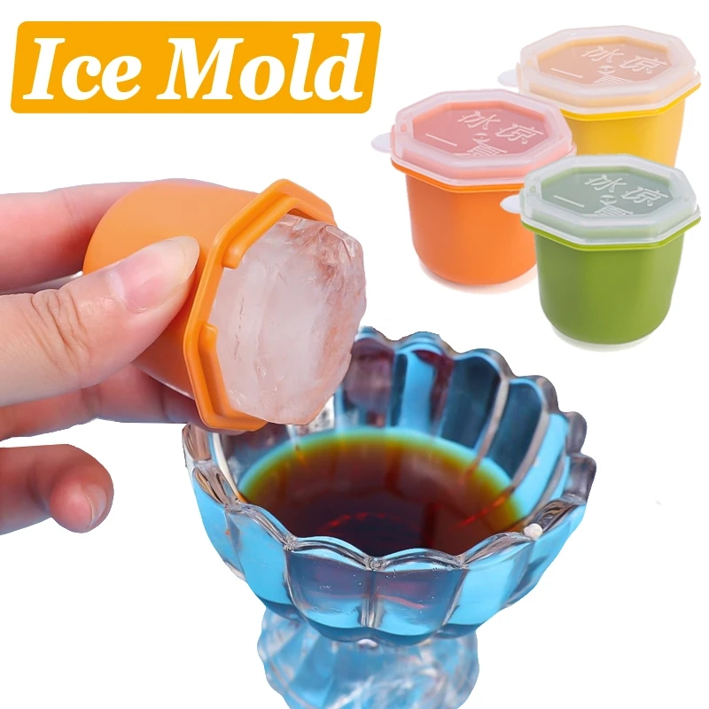 3 Colors Ice Cube Tray Mold Silicone Ice Cube Maker Ice Shape with Lid
