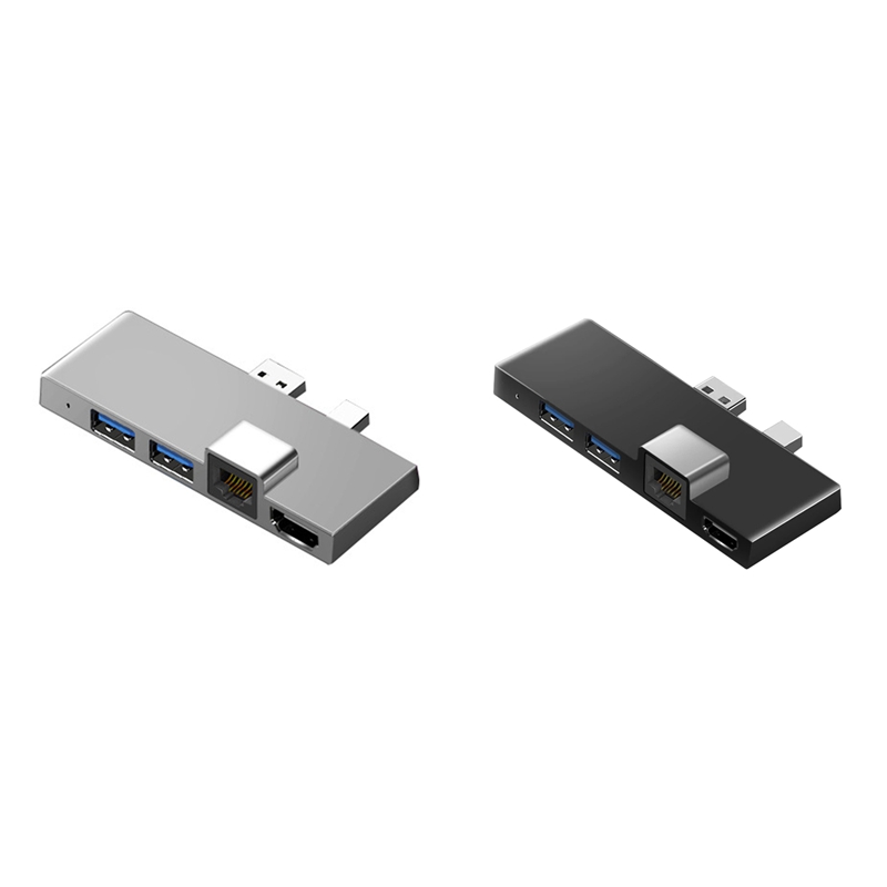 For Surface Pro 4 5 6 Docking Station Hub with 4K -Compatible TF Card Reader Gigabit Ethernet 2 USB 3.1 Gen 1 Port