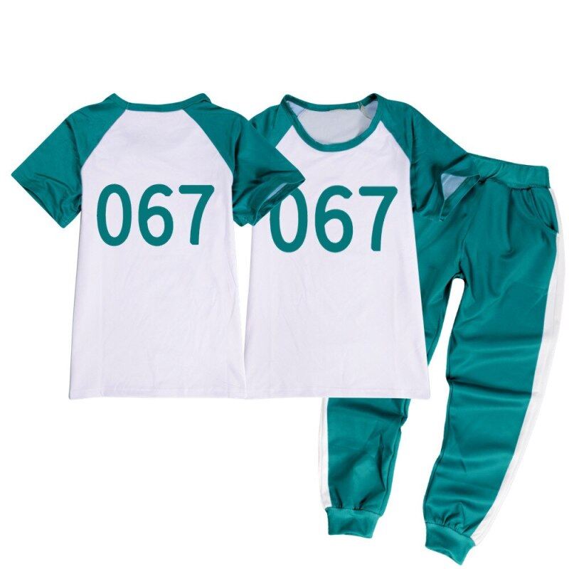 Squid Game Costume Kids Squid ปลาหมึกเกมเครื่องแต่งกายเด็กคอสเพลย์ชุด