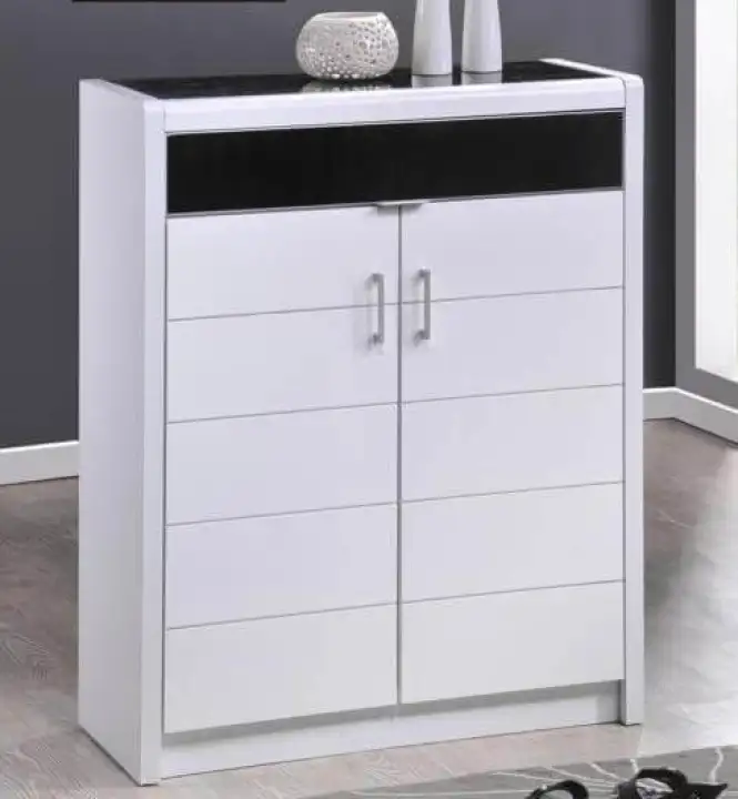 Free Shipping Kbs Premium Glass Top 2 Door Shoe Cabinet Shoe