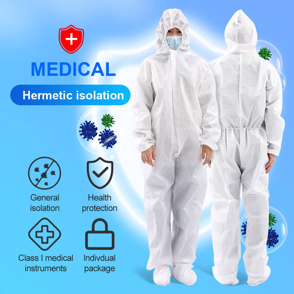 M/XLDisposable Protective Coverall Suit Security Protection Clothes