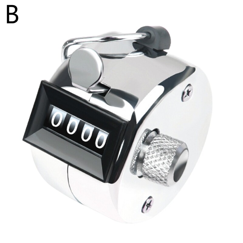 Portable 4 Digit Number Handheld Tally Counter Mini Mechanical Digital Counting Hand Click Golf Clicker