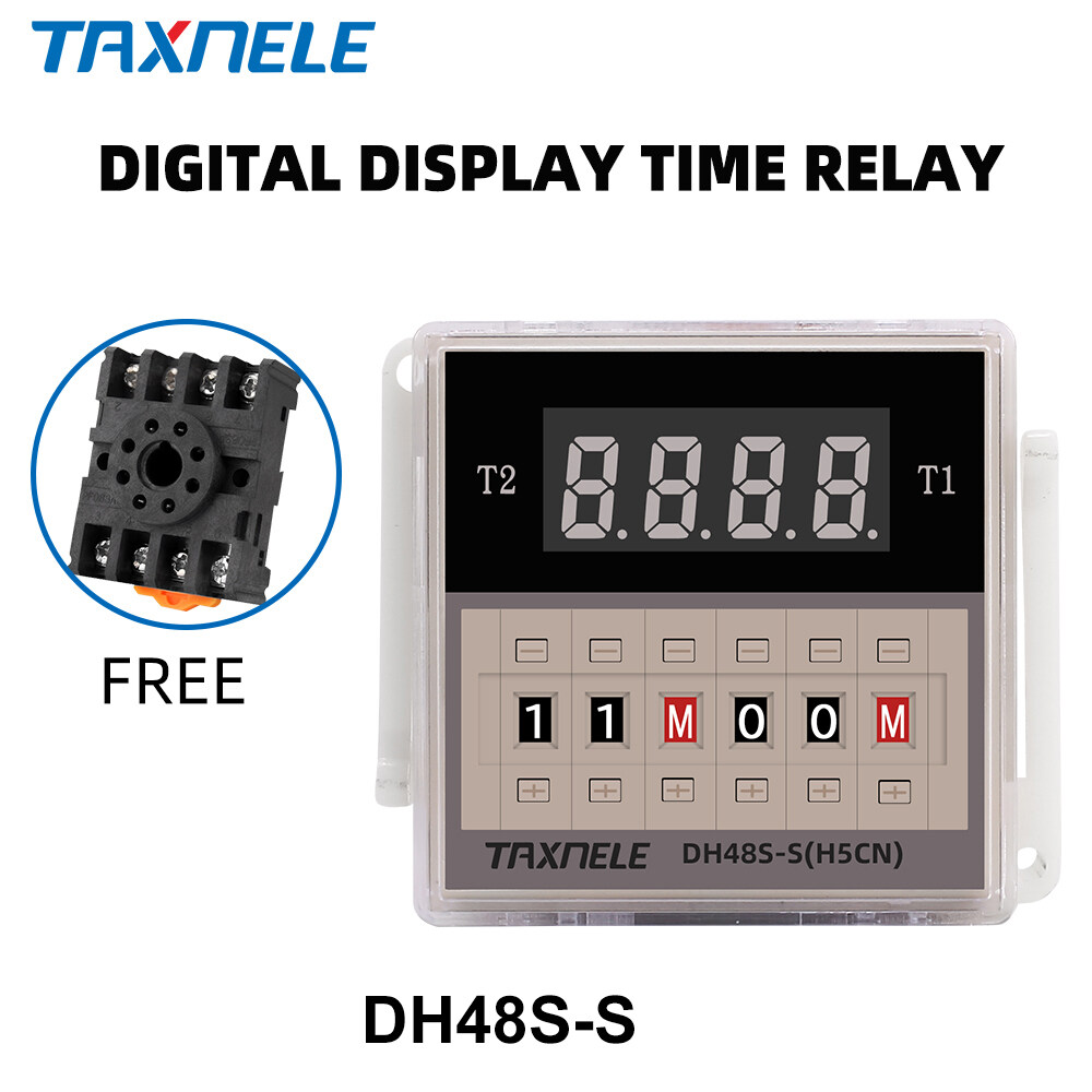 1. 2V 24V 110V 220VAC Digital Timer Relay On Delay 8 Pins SPDT DH48S-2Z 2  Groups Contacts Delay (Color : DH48S-S, Size : 110V) : :  Ferramentas e Materiais de Construção