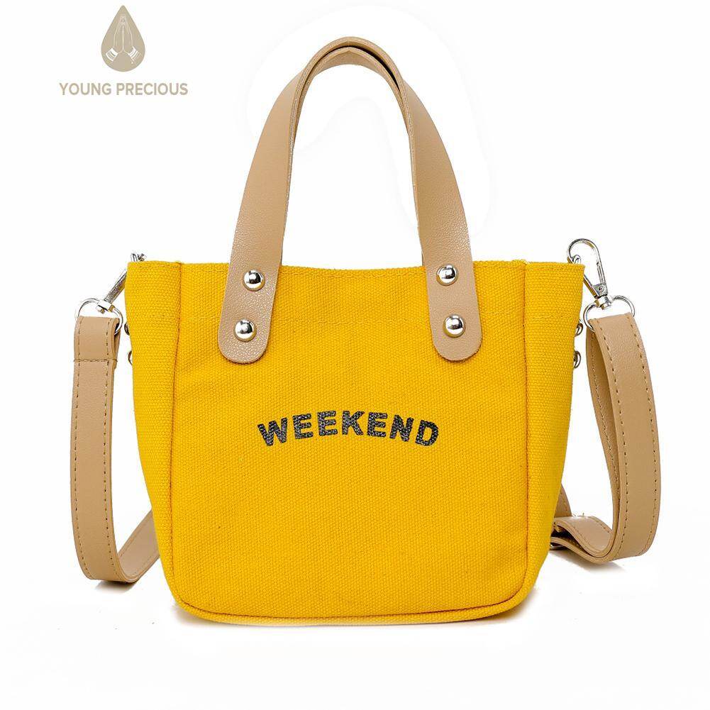 Fashion Letter Print Shoulder Messenger Handbags Canvas Women Crossbody Bag