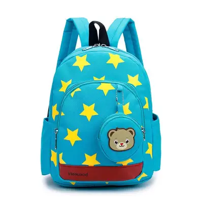 Star Print Kindergarten School Bags Lightweight Nylon Backpack Baby Girls Boys School Backpack for 1 3 Years Old Mochila Infant