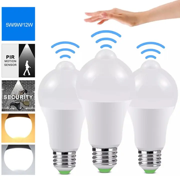 Saiqun E27 Led Sensor Light Bulb Smart, Motion Sensor Light Bulb For Bathroom