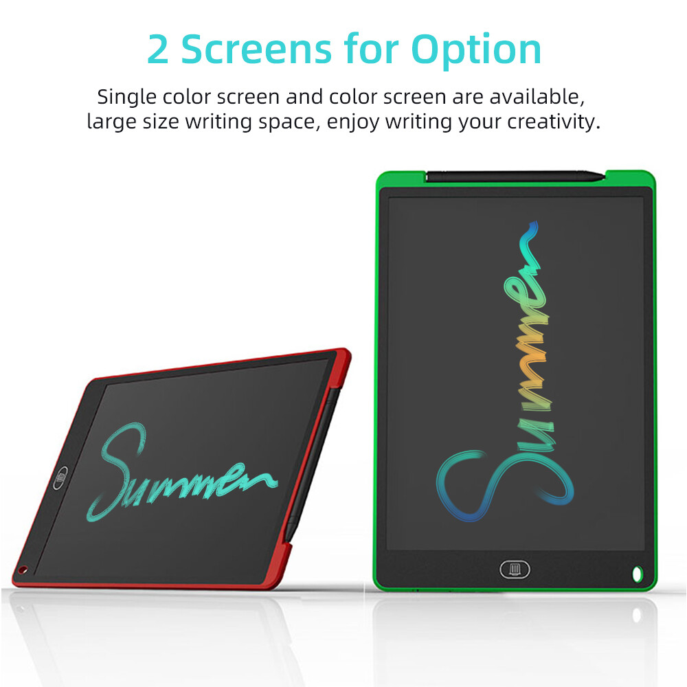 KKmoon 12 Inch Color Screen LCD Writing Tablet Electronic Digital Drawing Board Erasable Writing Pad Color Screen One-Click Erase with Lock Button Gift for Children Adults Home Office School