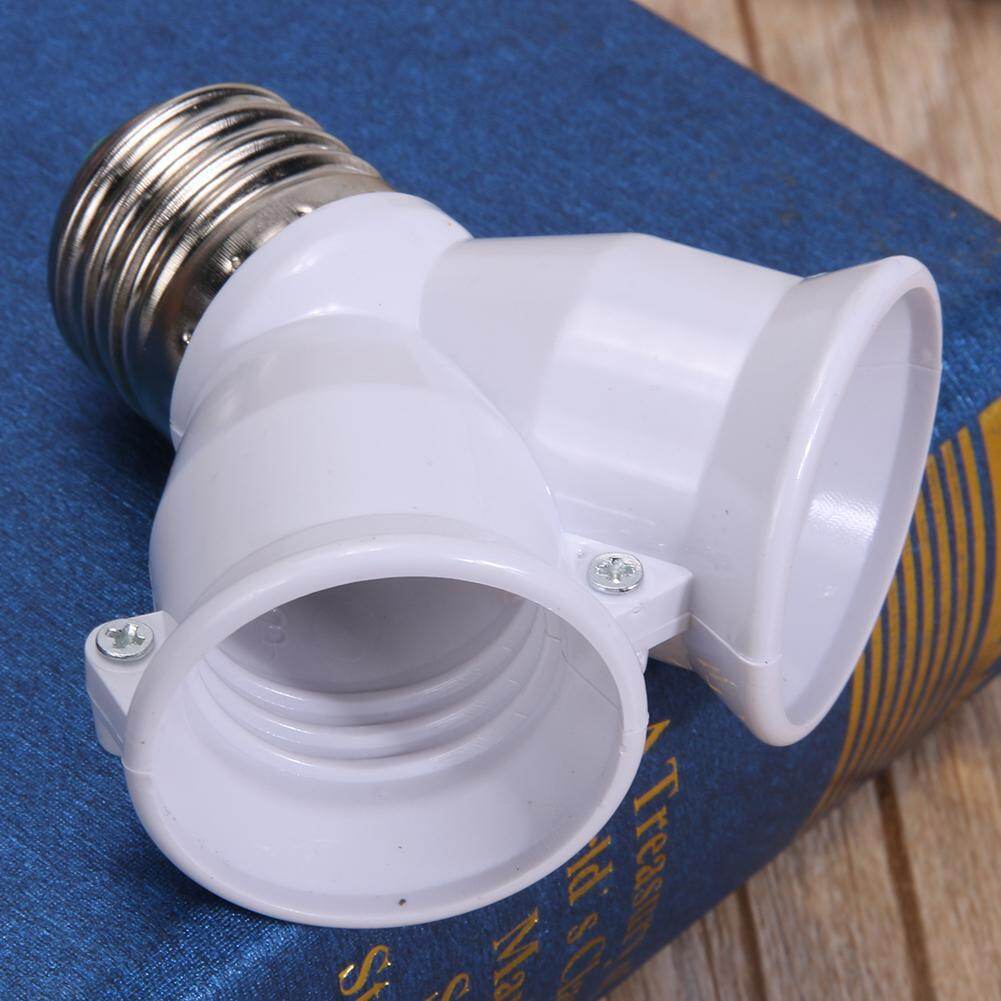 2 in 1 E27 Lamp Socket Splitter Adapter Light Bulb Base Stand Holder