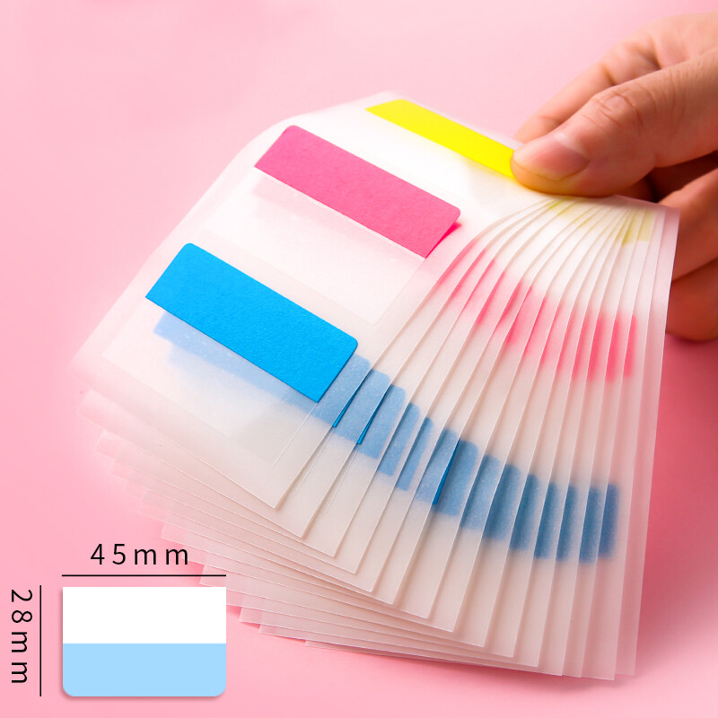 120 Sheets Korean Index Sticky Notes Transparent Writable Classification Label Sticker