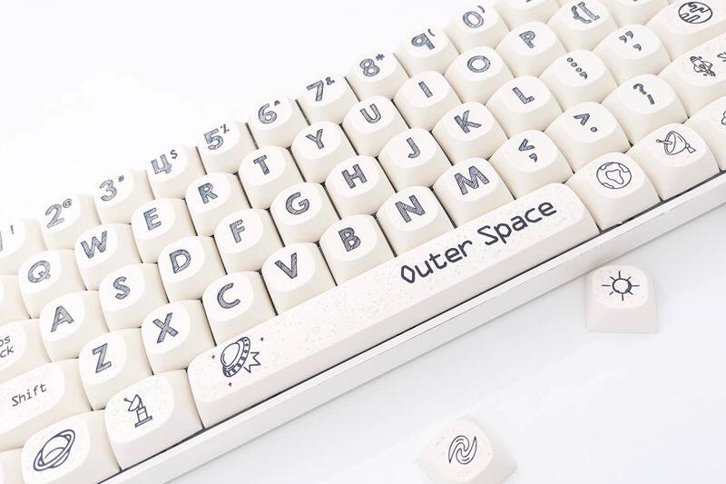 【Keycap chỉ】 không gian bên ngoài graffiti Keycap 119 Phím Ma hồ sơ PBT thăng hoa cho công tắc Cherry MX Bàn phím cơ