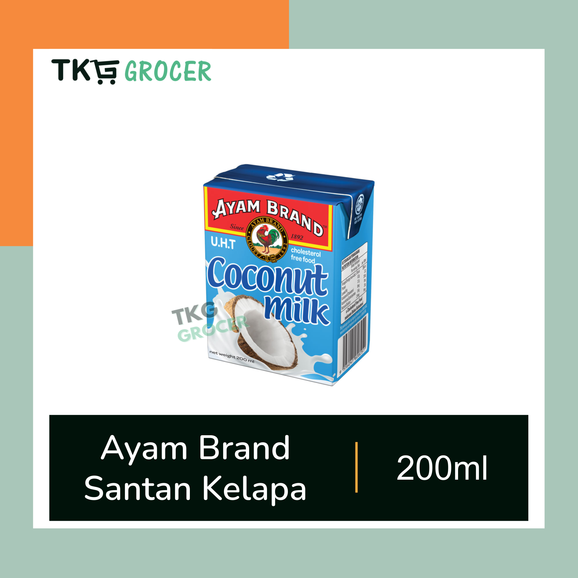 Ayam Brand Coconut Milk / Santan Kelapa 200ml | Lazada