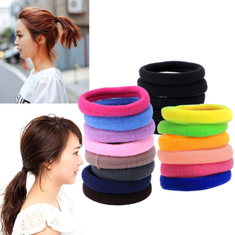 50Pcs/set Female Girl Hair Band Tied Rope Loop Solid Color Multicolor Hair Ring Elastic Hair Band Ponytail Headband New Hair Accessories