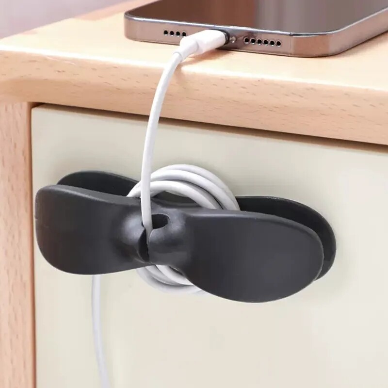 3Pcs Cord Organizer Winder Table Cable Management Cord Holder Cable Manager Fixed Clamp Wire Winder Kitchen Appliances Clips