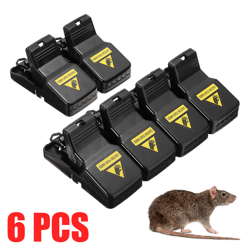 BOKALI 6Pcs Premium Reusable Mouse Traps Rodent Snap Trap Rat Trap Mouse Busters