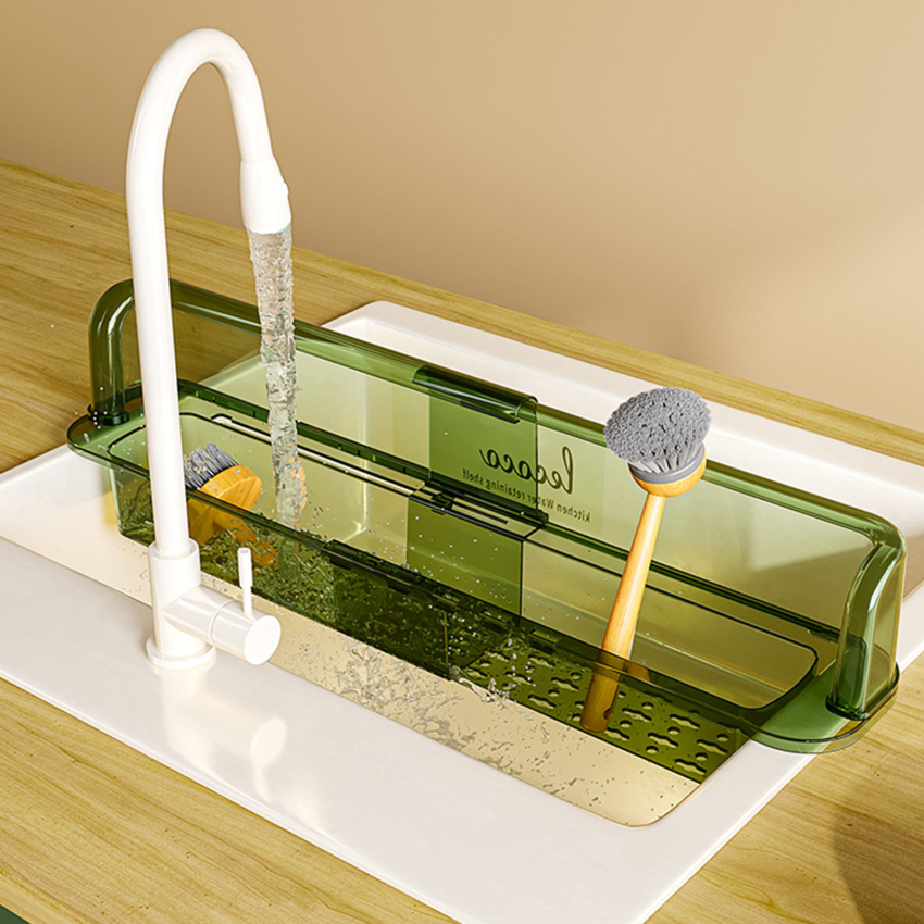 Nắp Bồn Rửa Rổ Ráo Nước Kính Thiên Văn Chống Bắn Giá Lưu Trữ Đồ Dùng Nhà Bếp Sáng Tạo Bồn Rửa Cho Gia Đình Khối Nước Chống Bắn