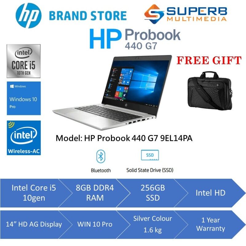 HP PRO BOOK 440 G7 NOTEBOOK - 9EL14PA ( INTEL I5 - 10210U / 8GB RAM / 256GB SSD / 14 FHD / NO ODD / WIN 10 PRO / 1YR WARRANTY ) Malaysia