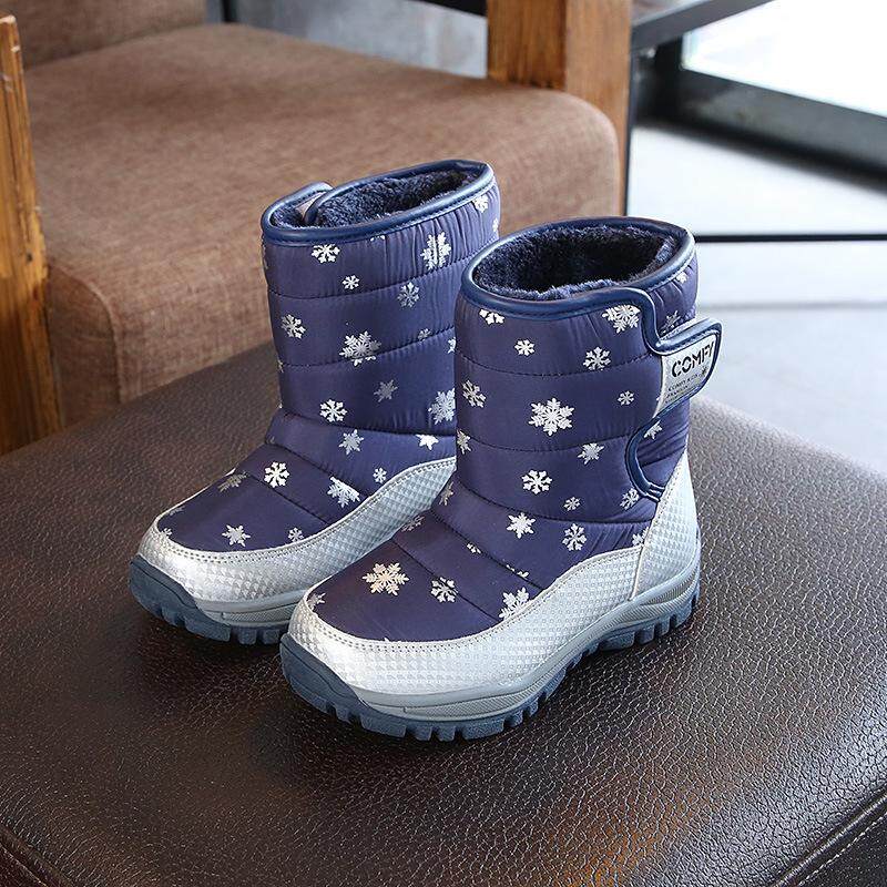 Giá bán Chiến Thắng Mới Trai và Bé gái giày Bé dày bông ấm áp chống trượt trẻ em cotton shoes【READY CỔ- cao Quality】