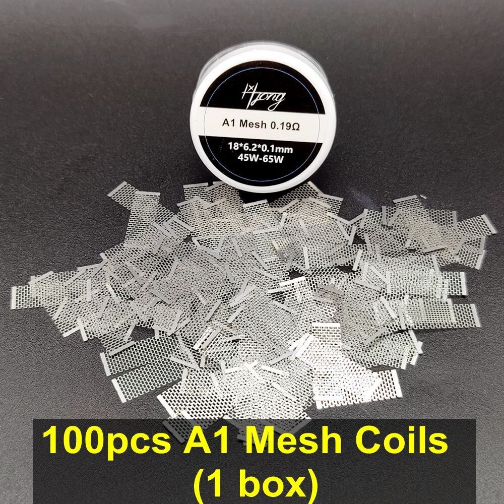 100Pcs Hong Ni80 Mesh Coil Rebuild A1 Coils For Zeus X Mesh/ Profile Kylin M Pro Mesh Organic Cotton Wholesale Microphone Ess