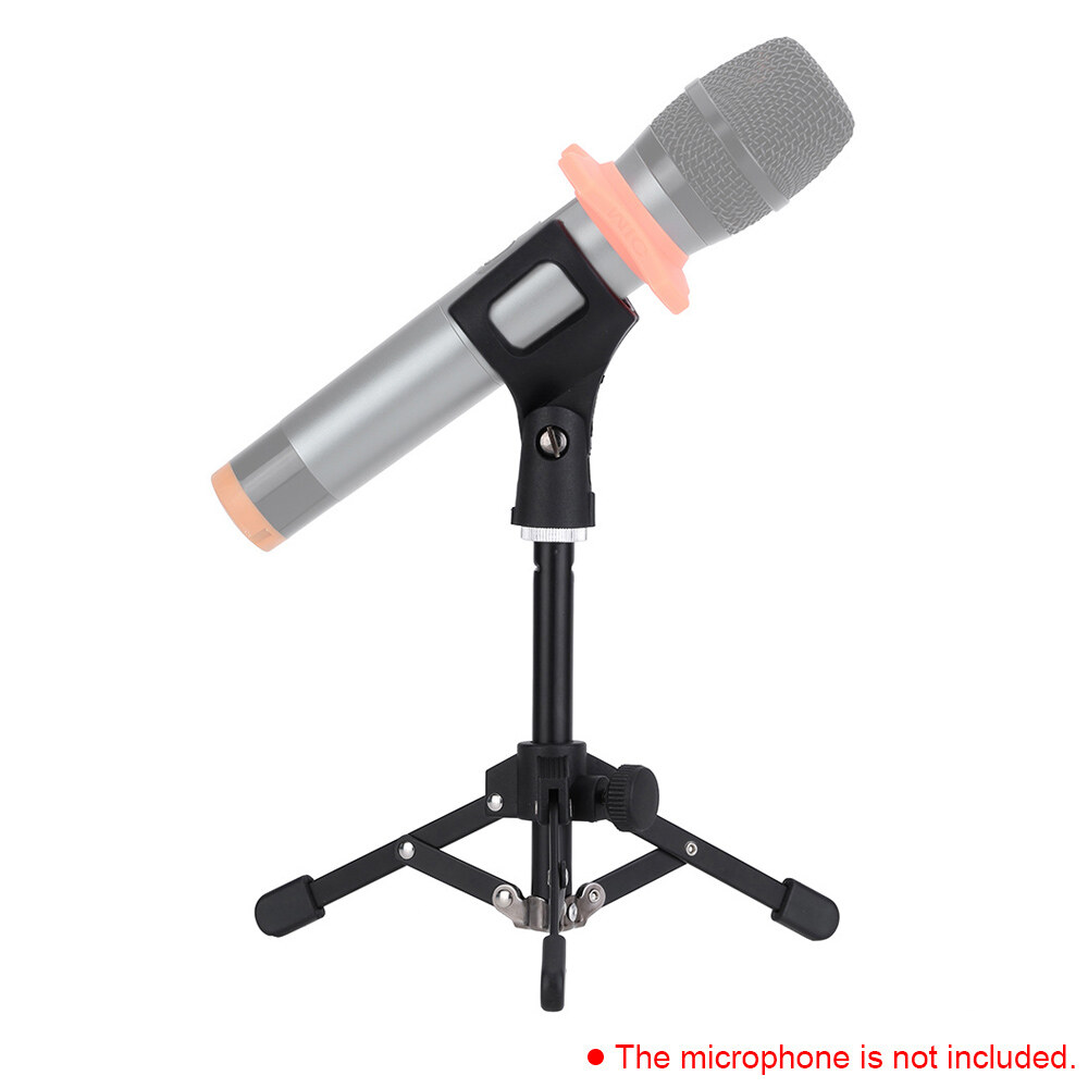 Giá Đỡ Micro Ba Chân Để Bàn Có Thể Điều Chỉnh Gấp Gọn Mini MS-12 Với Giá Đỡ Kẹp Mic MC3 Cho Podcast Bài Giảng Hội Họp