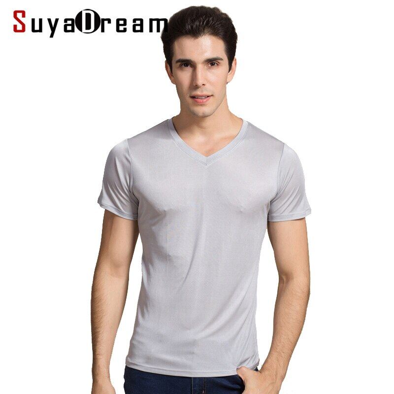 men\u0026#39;s silk v neck t shirts - Buy 