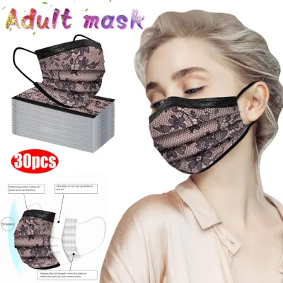 Outdoor 30PC Adult Fashion Lace Disposable Protection Three Layer Breathable cover