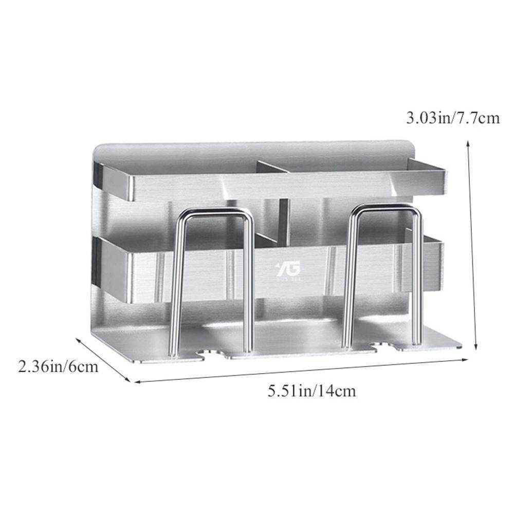 Self-adhesive Toothpaste Toothbrush Holder Wall Mount Stand Organiser Bath WA