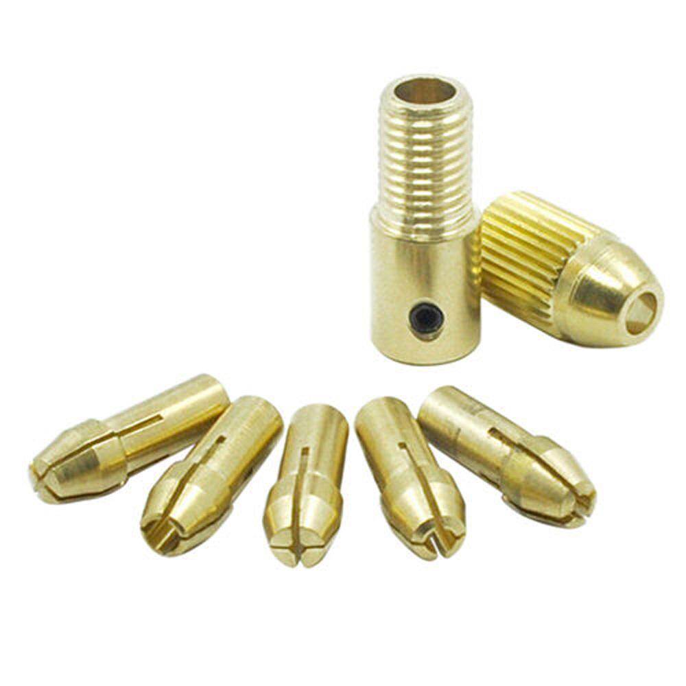 Unnicoco 8Pcs 0.5-3mm Electric Drill Bit Kit Collet Mini Twist Drill Tool Chuck Set