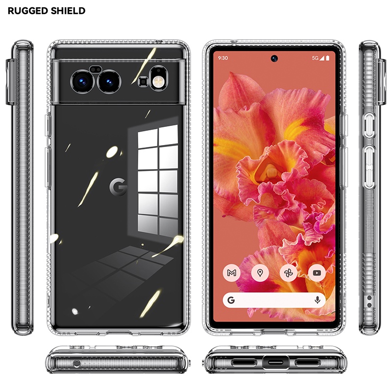 Shockproof Case For Google Pixel 6 Pro 5G 5A Airbags Bumper Concise Transparent Soft Silicone Cover For Pixel6 A Case Clear 2022
