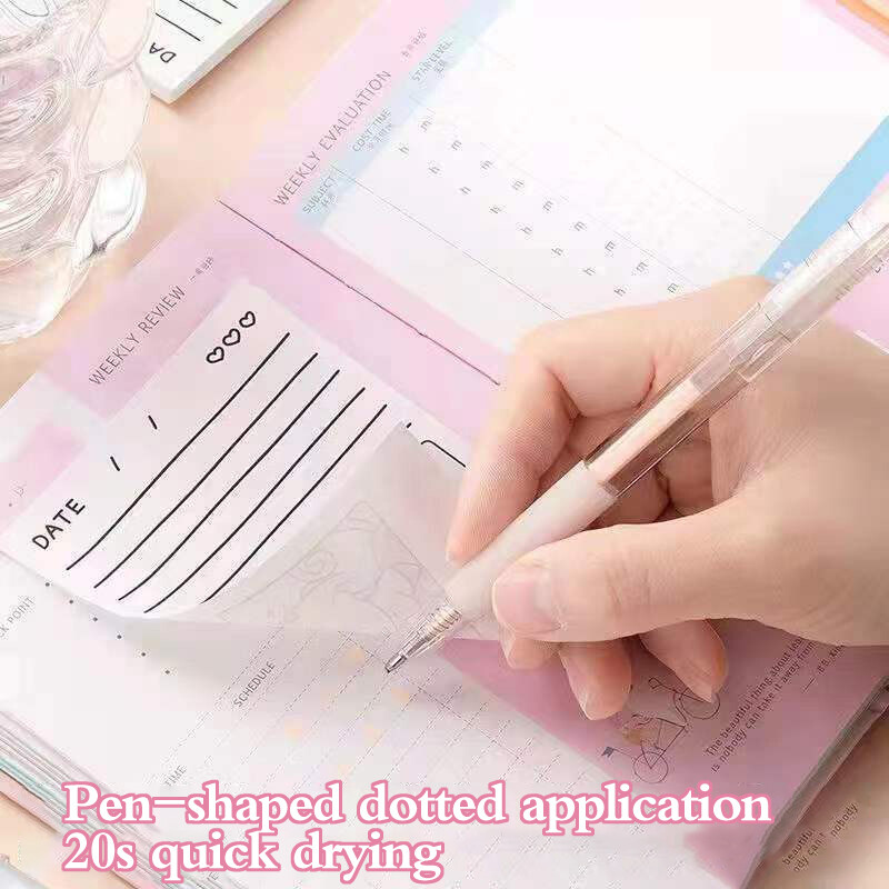 Behoo Solid Glue Stick Pen Press Pen Scrapbook Quick Dry Glue Pen High Viscosity Solid Glue Sticks Handmade Stationery Supplies Pens