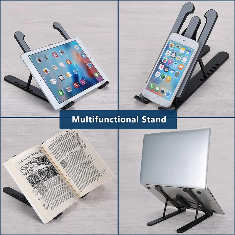 Kebidumei Universal Laptop Stand Adjustable Notebook Holder for Macbook Non-slip Foldable Cooling Base Bracket for Laptop/Tablet/phone