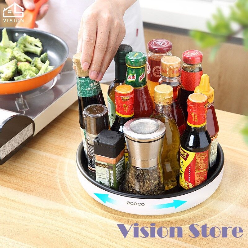 Giá Để Gia Vị Xoay 360 ° Gia Vị Nhà Bếp Kệ Khay Xoay Đựng Chai Gia Vị Đa Năng Hộ Gia Đình Tủ Lưu Trữ Phòng Tắm Bàn Xoay Kệ