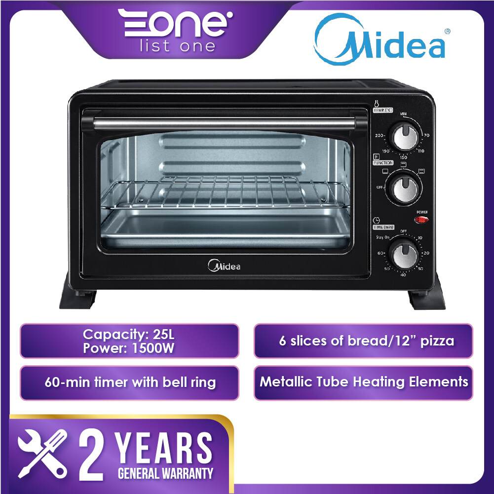 【24H Ship Out】Midea 25L Electric Oven MEO25EX1 70°C 230°C Temperature Control Midea Oven