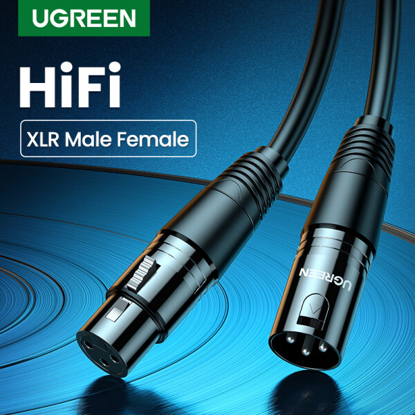UGREEN XLR Cable Microphone Audio Sound Cannon Cable Plug XLR Extension Mikrofon Cable for Audio Mixer Stereo Amplifiers XLR Cord Singapore