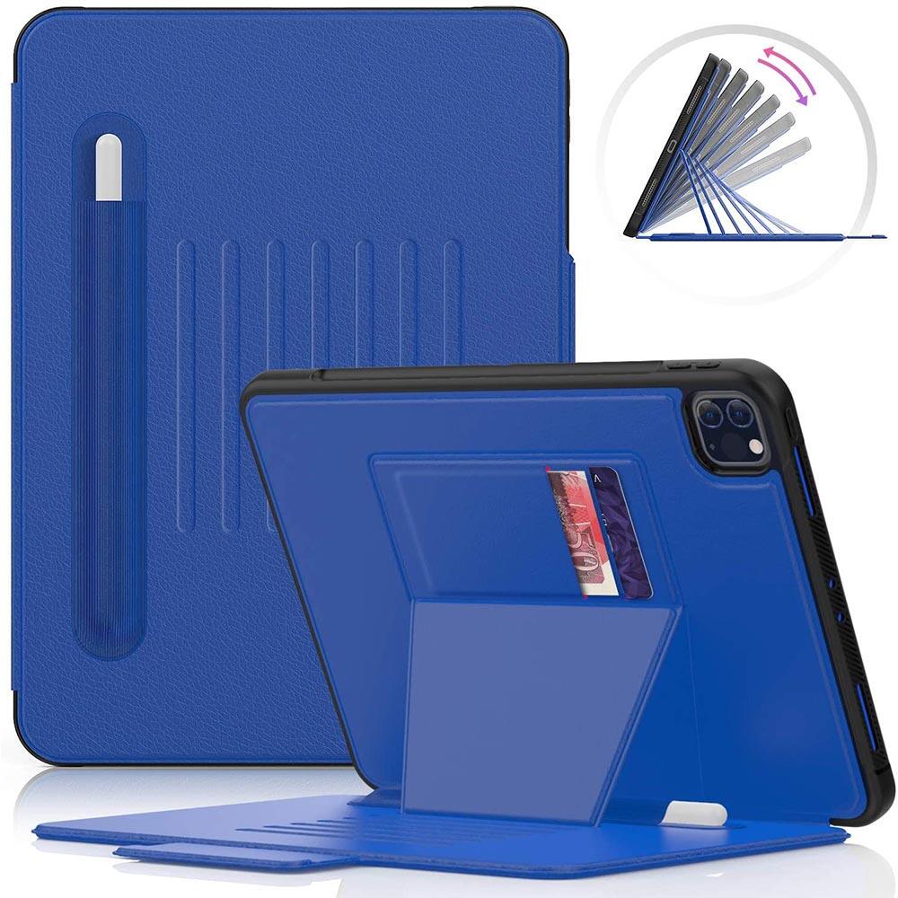 7 Angles Strong Magnetic Stand Flip PU Leather Shokcproof Hard PC Case with Pencil Holder Auto Sleep/Wake Smart Cover for iPad 10th Gen 10.9 2022, iPad Air 5 Air 4/iPad Pro 11/iPad 10.2 9th 8th 7th 2/iPad 9.7/Air 2/iPad Pro 9.7