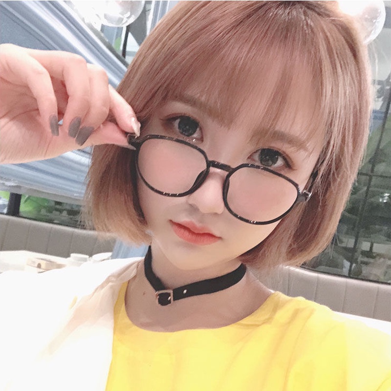 We Flower Gradient Black Frame Blue Light Blocking Clear Lens Glasses for Women Retro Eyewear