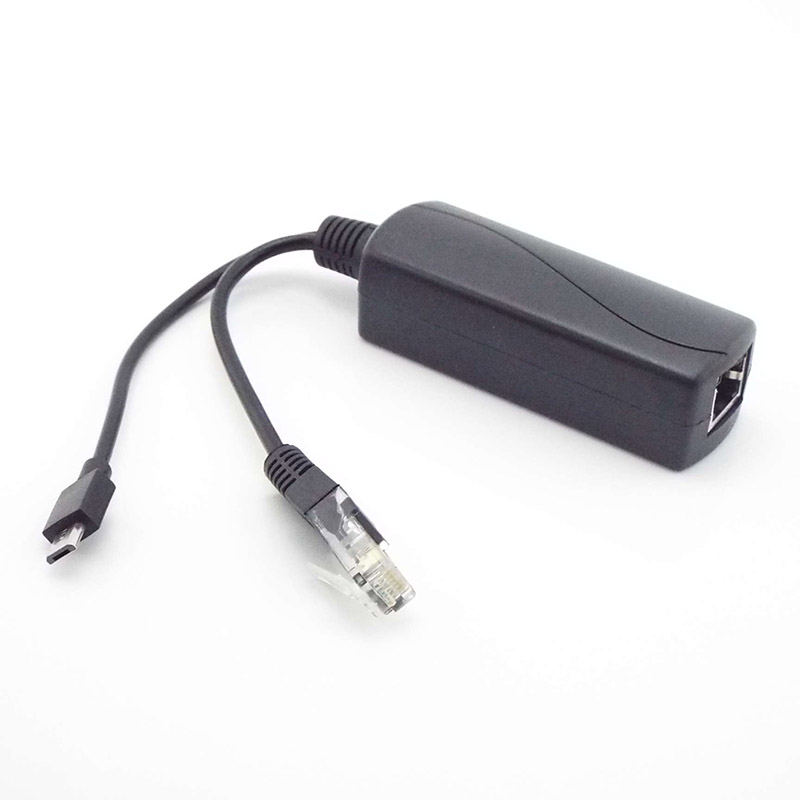 Bộ Chia PoE 5V Micro USB Nguồn Qua Ethernet 48V Sang 5V Cắm Chủ Động Cho Camera CCTV