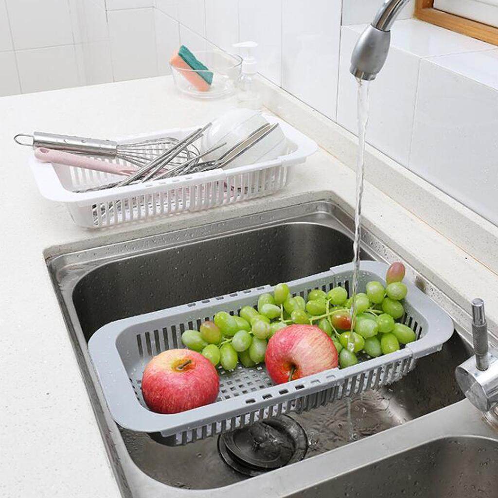 Sink Drain Basket Rack Pull Retractable Storage Rack Sink Shelf 23cm-33cm