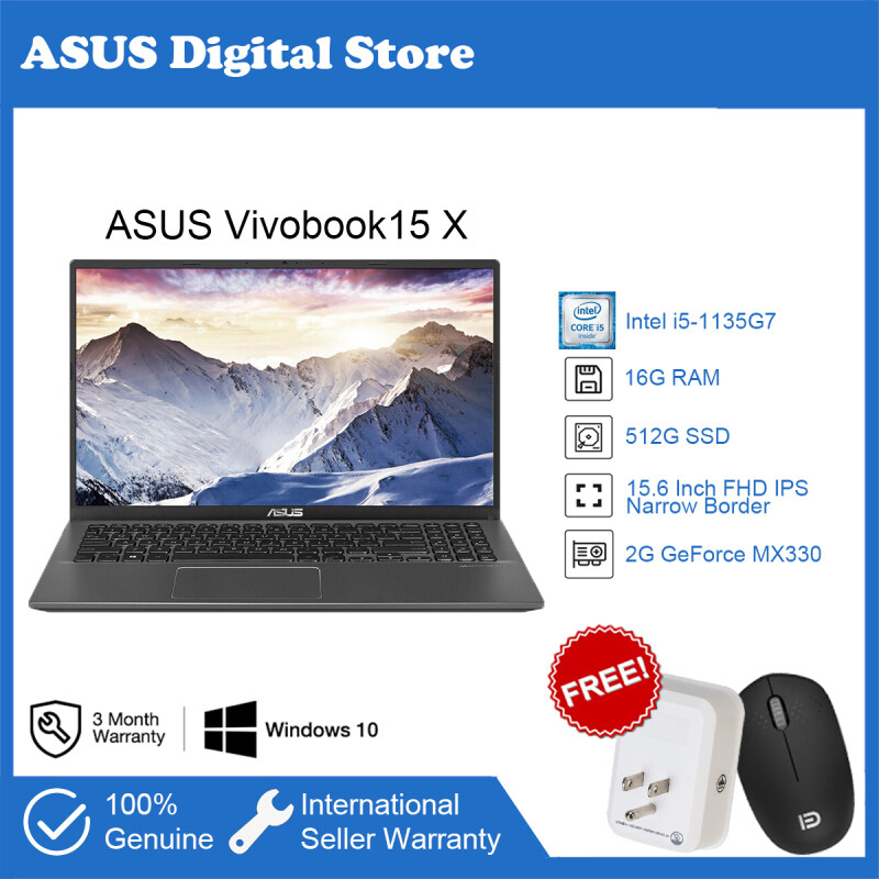 ASUS VivoBook 15 X 15.6-inch 10 Gen/11 Gen Intel Core i5 Lightweight laptop for sale brand new Laptop  (i5-10210U or i5-1135G7丨8G or 16G RAM丨512G SSD or 512G SSD + 32G Optane丨 2G MX250 or MX330 Discrete Graphics丨Green/Red/White/Black)