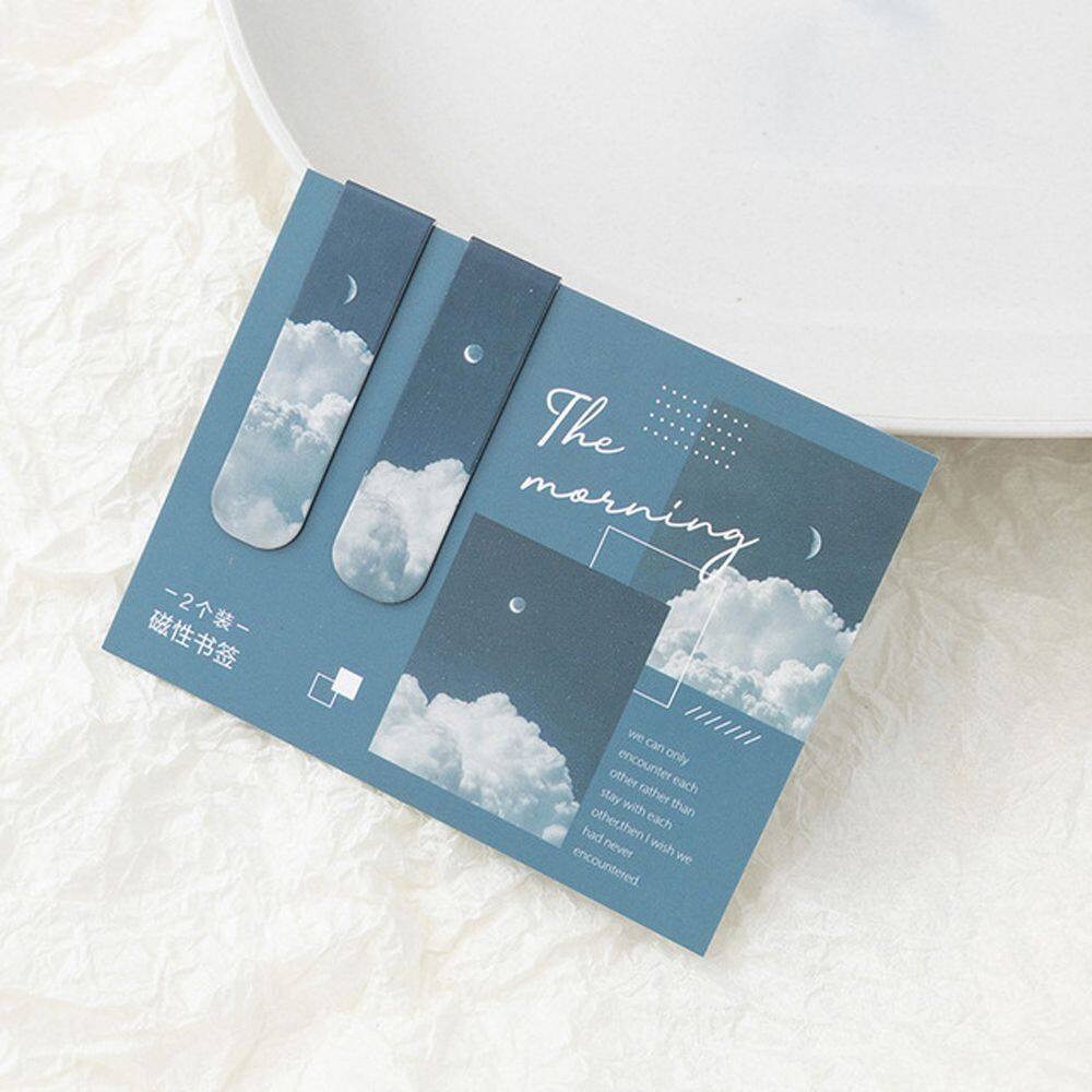 MMLUCK Cute Marker of Page Paper Clip Reading Book Mark Reading Assistant School Supplies Landscape Series Page Label Magnet Bookmark Book Clip Magnet Book Clip