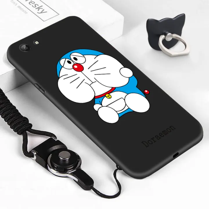 Jinsouge Casing Ponsel Vivo Y69 Vivo 1714 Cincin Jari Tali Penyandang Casing Ponsel Lunak Kucing Kartun Lucu Kucing Doraemon Lembut Tahan Guncangan Silikon Penutup Ponsel Lazada Indonesia