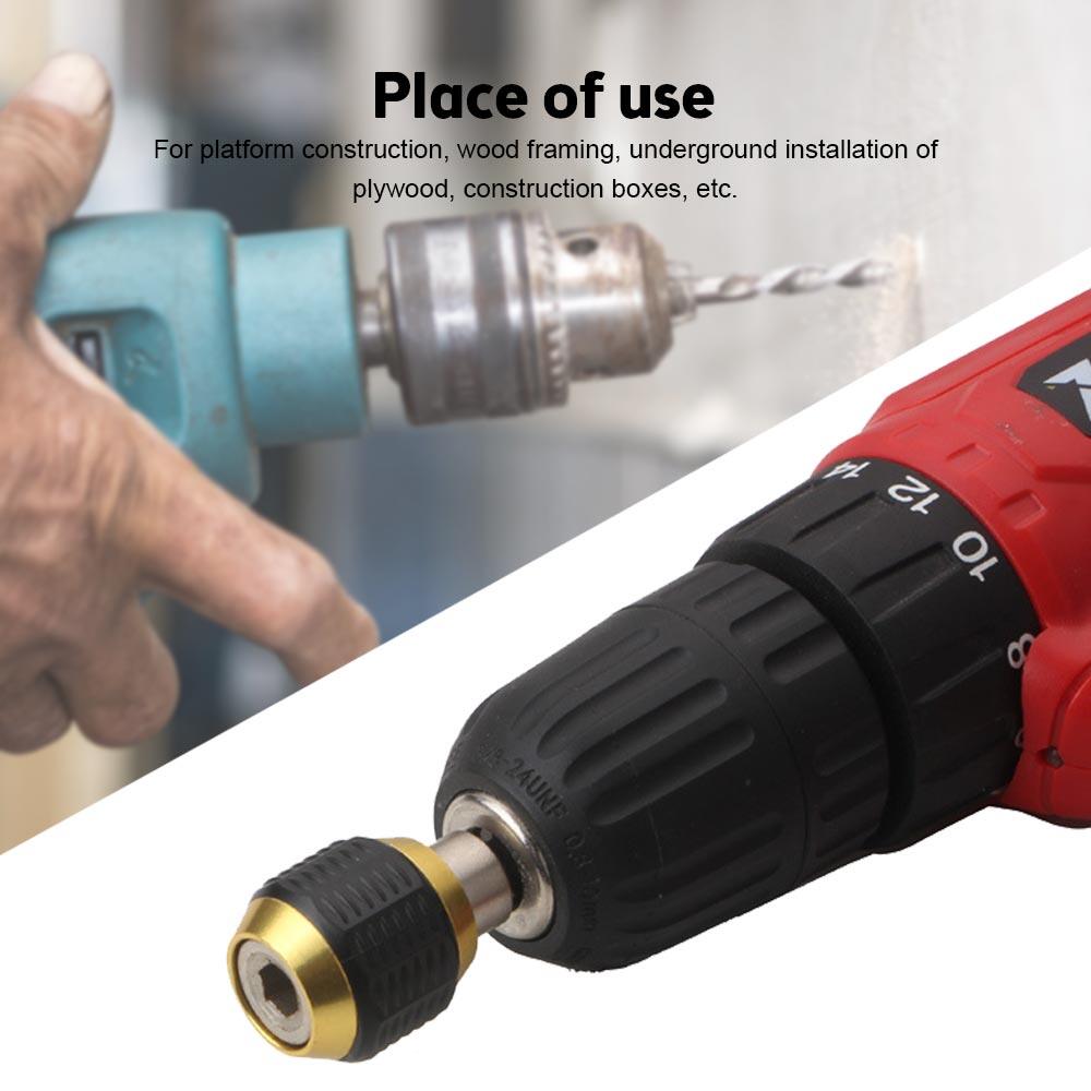 VOKTTA Dụng Cụ Chuyển Đổi Mâm Cặp Khoan Không Chìa 50/150Mm Chuôi Lục Giác 1/4 Inch Bộ Chuyển Đổi Chuyển Đổi Nhanh Cho Xây Dựng Nền Tảng/Khung Gỗ V. V.