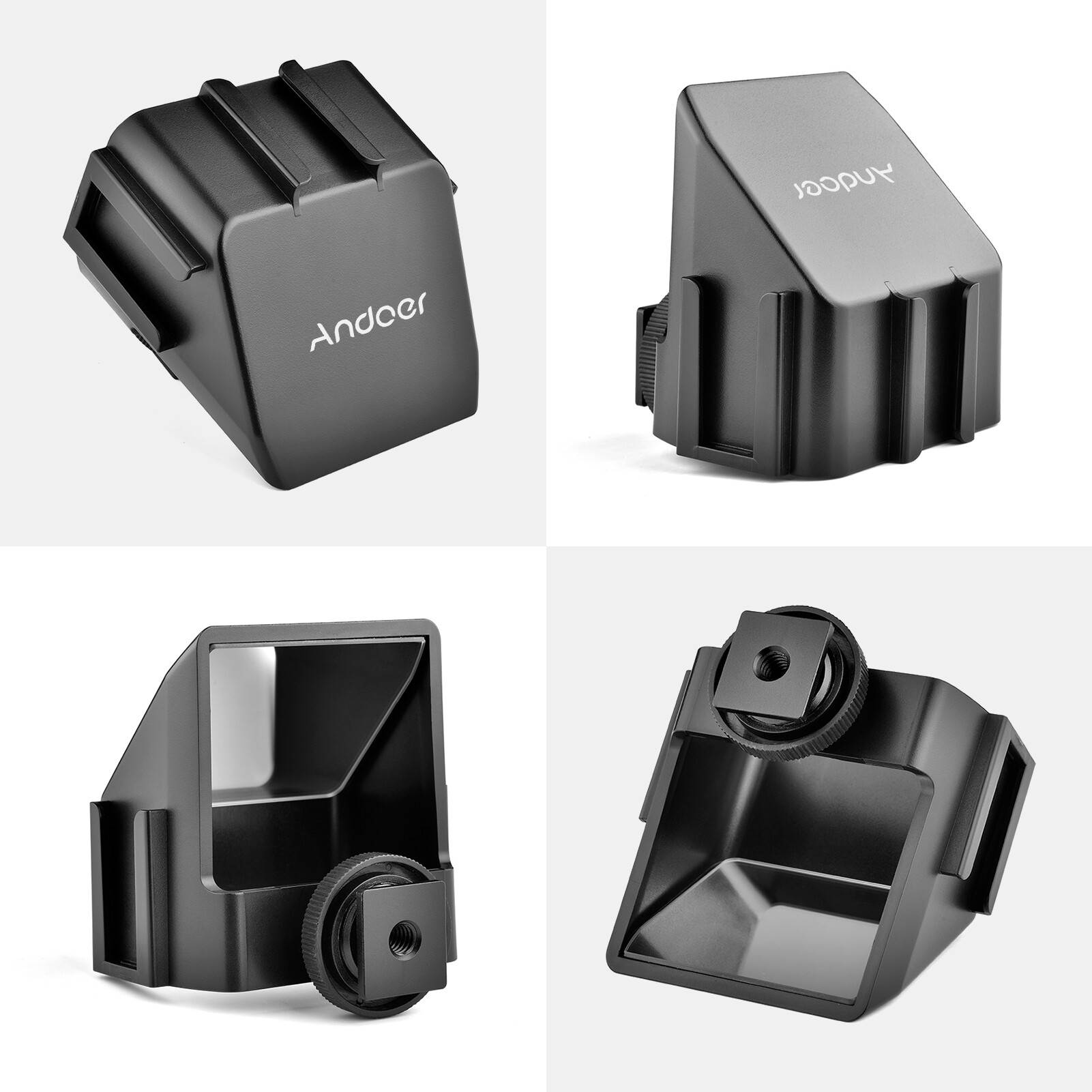 Andoer Universal Camera Selfie Vlog Lật Lên Màn Hình Gương Với 3 Đế Giày Lạnh Để Cài Đặt Micrô Đèn LED Nhỏ Tương Thích Với Sony A6000/A6300/A6500/A72 Series/A73 Series Nikon Z6/Z7 Máy Ảnh Không Gương