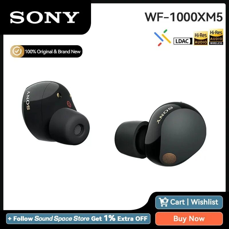 For Sony WF 1000XM5 Wireless Noise Cancelling Earbuds Bluetooth
