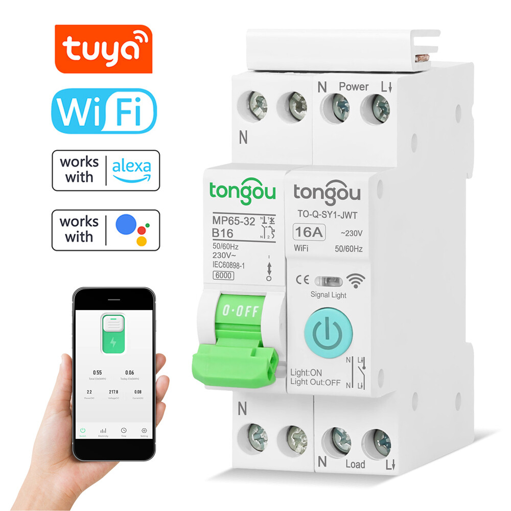 Cảm Biến Thông Minh Tuya Bộ Ngắt Mạch Thông Minh Wifi Điều Khiển Từ Xa Không Dây Điện Thoại Di Động Điều Khiển Từ Xa Ứng Dụng Xem Thiết Bị Nhà Thông Minh Chế Độ Hẹn Giờ Đếm Ngược Thời Gian Vòng Lặp Tương Thích Với Alexa Google Home Điều Khiển Bằng Giọng N
