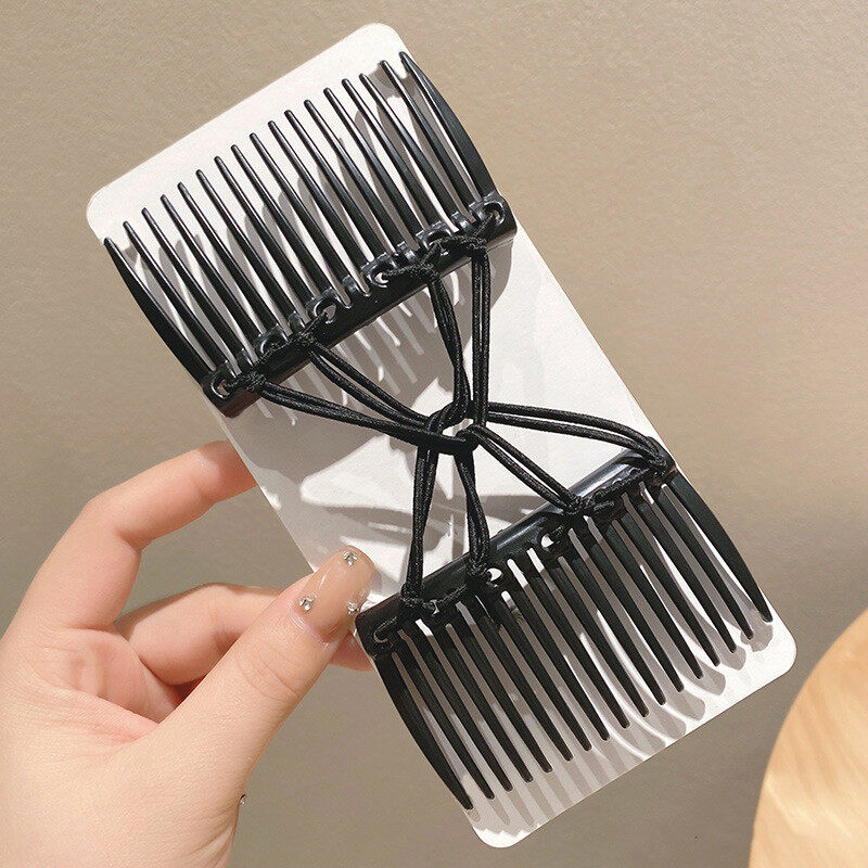 【PrettySet】Black Hair Styling Bun Curler Maker Ring Magic Foam Donut Twist Tool Hair Clip 17.5cm and 22.5cm