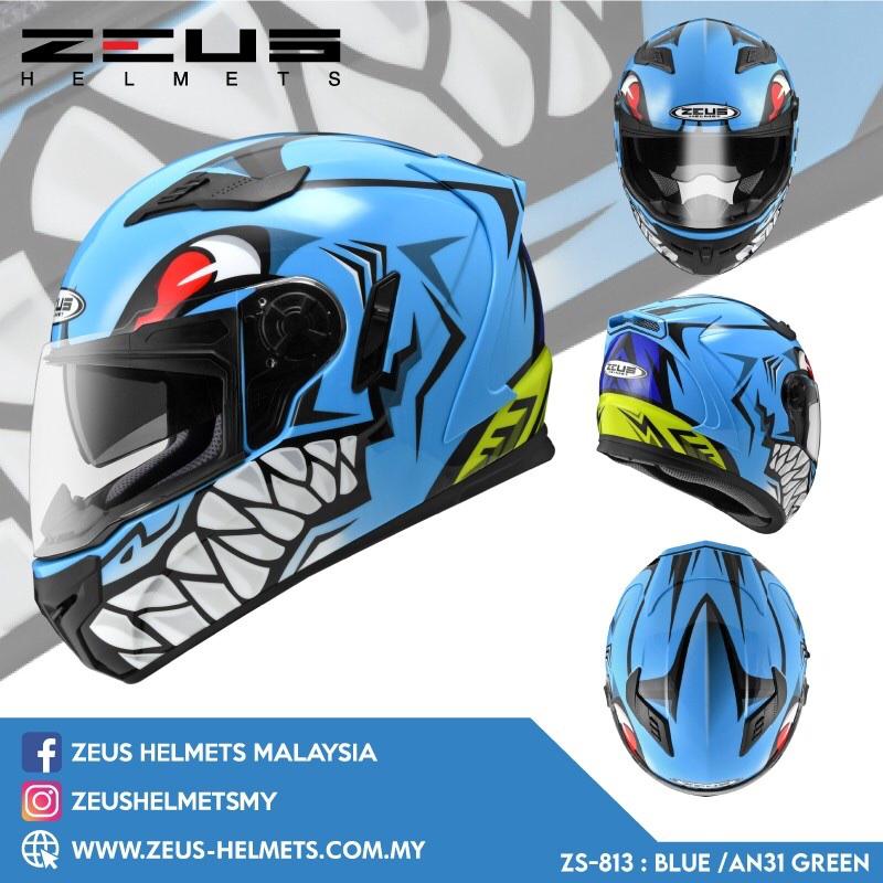 NEW Zeus Helmet ZS-813 Fullface Double 