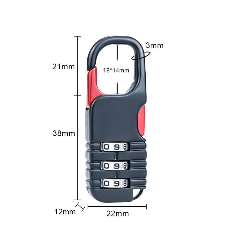3 Digit Lock Zinc Alloy Combination Lock Small Suitcase Lock Gym Lock Computer Case Lock Student Padlock Mini Lock Travel Lock 3 Digit Lock Security Lock Portable Lock