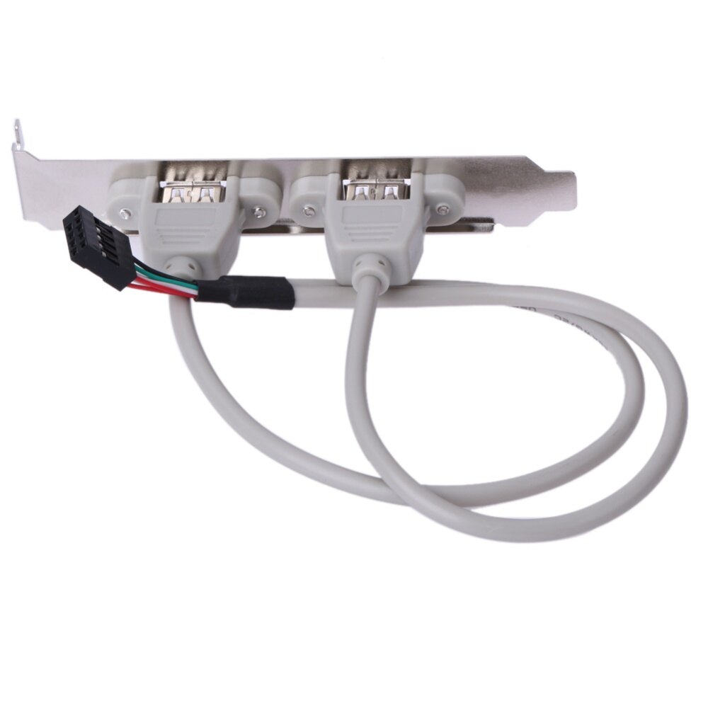 Cáp Bo Mạch Chủ Khung Bảng Điều Khiển Phía Sau 2 Cổng Bộ Chuyển Đổi Cáp Kết Nối USB 2.0